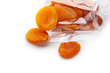 Dried apricots isolated on white background Dried apricots isolated on white background