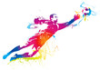 The football goalkeeper catches the ball
