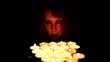 Women vampire in the darkness