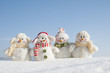 Happy snowman team