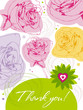 card with roses