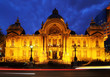 house of finance and economy at night, Romania
