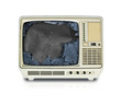 broken old television