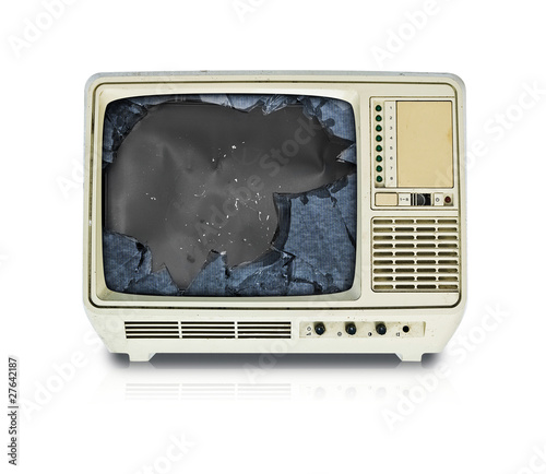 Foto: broken old television broken old television