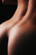 Beautiful ass of young woman over dark background