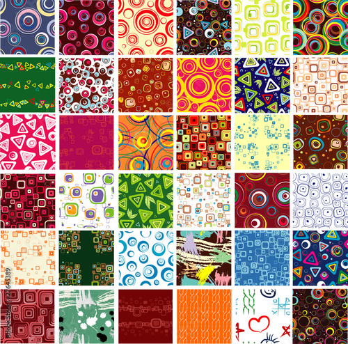 Vektor: Big set nice seamless wallpapers Big set nice seamless wallpapers