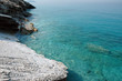 Beautiful rocky beach in Albania