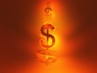 Das flammende Dollarsymbol