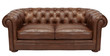 Image of a modern brown leather sofa over white background Image of a modern brown leather sofa over white background
