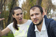 woman screaming at her boyfriend woman screaming at her boyfriend