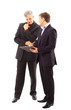 Two businessmen discussing - Isolated studio picture Two businessmen discussing - Isolated studio picture