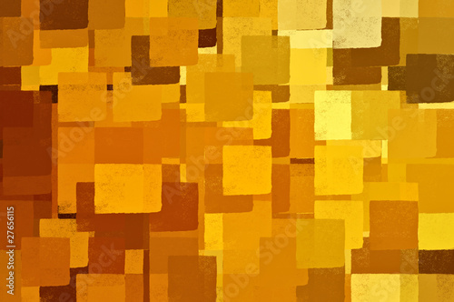 Illustration: Square shapes brown and yellow. Abstract illustration. Square shapes brown and yellow. Abstract illustration.
