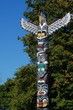 Totem shaped in Stanley park, BC Canada