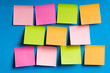 Reminder notes on the bright colorful paper Reminder notes on the bright colorful paper