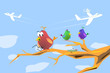 Hungry Bird Cartoon