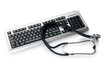 Stethoscope and keyboard illustrating concept of digital securit