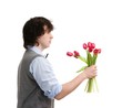 Boy with bouquet