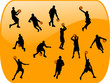 basketball with background - vector basketball with background - vector