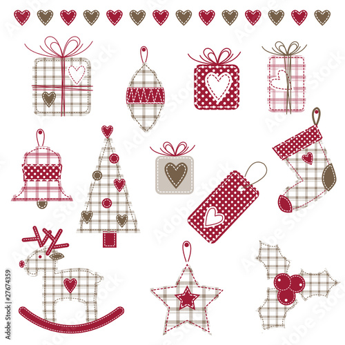 Vektor: New year's Scrapbook elements New year's Scrapbook elements
