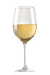 White wine glass isolated over white background White wine glass isolated over white background