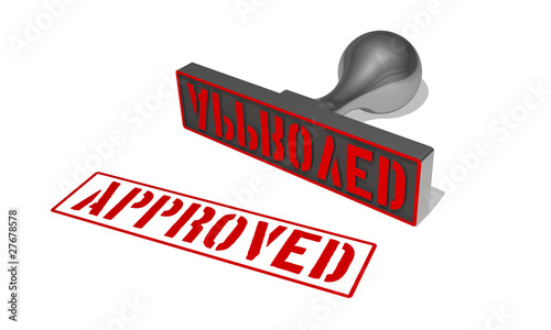 Illustration: approved stamp approved stamp