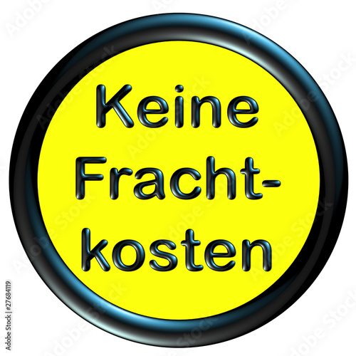 Illustration: Button Keine Frachtkosten gelb-schwarz Button Keine Frachtkosten gelb-schwarz