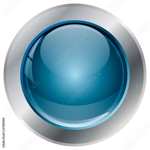 Vector: Glossy button blue Glossy button blue