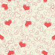Cute hearts seamless background