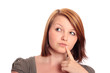Photo: Pretty using woman in thought Pretty using woman in thought