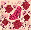 Pink woman shoes