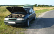 Photo: Broken car on the road Broken car on the road