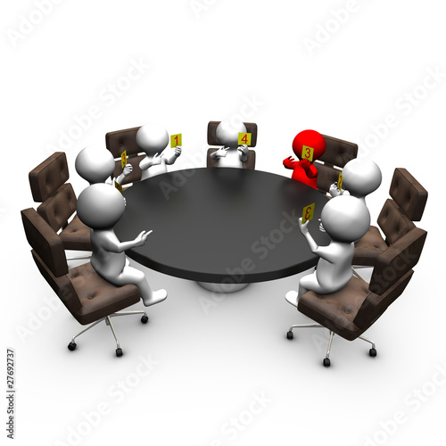 Illustration: Agile scrum sizing. A team is sizing functionalities Agile scrum sizing. A team is sizing functionalities