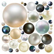 Collection of color pearls isolated. EPS 8 Collection of color pearls isolated. EPS 8