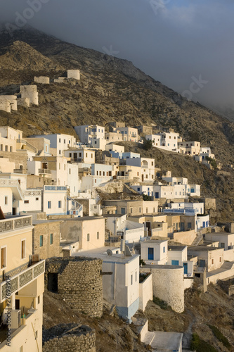Photo: Scenic view of Olympos at dusk - Karpathos, Dodecanese Scenic view of Olympos at dusk - Karpathos, Dodecanese