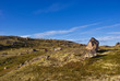 Stone seids  on a ridge Musta Tunturi. Kola Peninsula, Arctic Ru