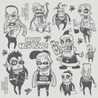 funny characters set. vector illustration. funny characters set. vector illustration.