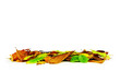 Leaves on white background