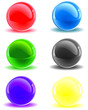 Collection of colorful glossy 3D sphere in different colors