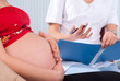 pregnant woman with the doctor pregnant woman with the doctor