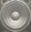 Silver audio speaker