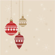 Weihnachtskugeln rot+gold auf Fond