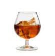 Whisky glass with ice