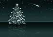 Abstrakter Weihnachsbaum - kristallklarer Nachthimmel