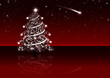 Abstrakter Weihnachsbaum - kristallklarer Nachthimmel