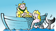 sirène et pêcheur