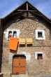 Hecho valley village stone streets in Pyrenees