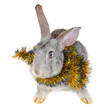 rabbit and christmas decorations