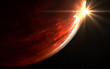 Ein wolkiger Tag auf dem Mars