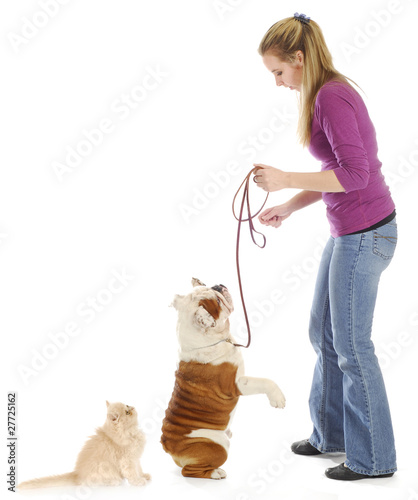 Photo: woman and her pets woman and her pets