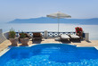 Image : Water pool at Santorini, Greece